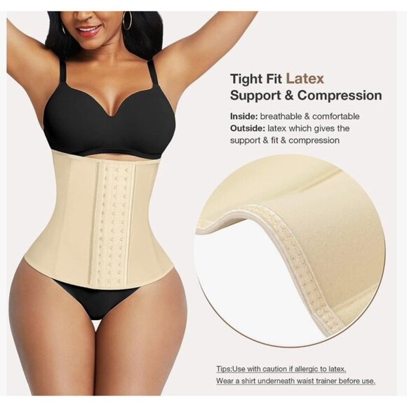 Lover-Beauty Nude Latex Underbust Waist Cincher/Trainer NEW NWT Size XL - Picture 5 of 6
